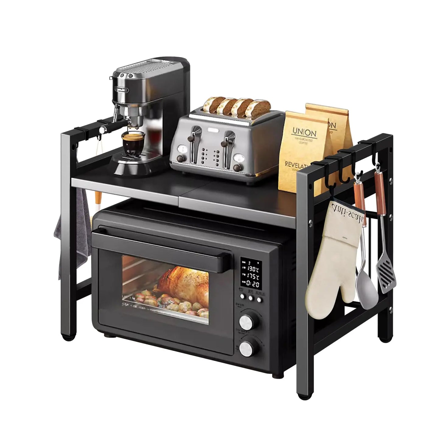 🍽️ Estante Extensible para Microondas (42–64 cm) | Hogartek
